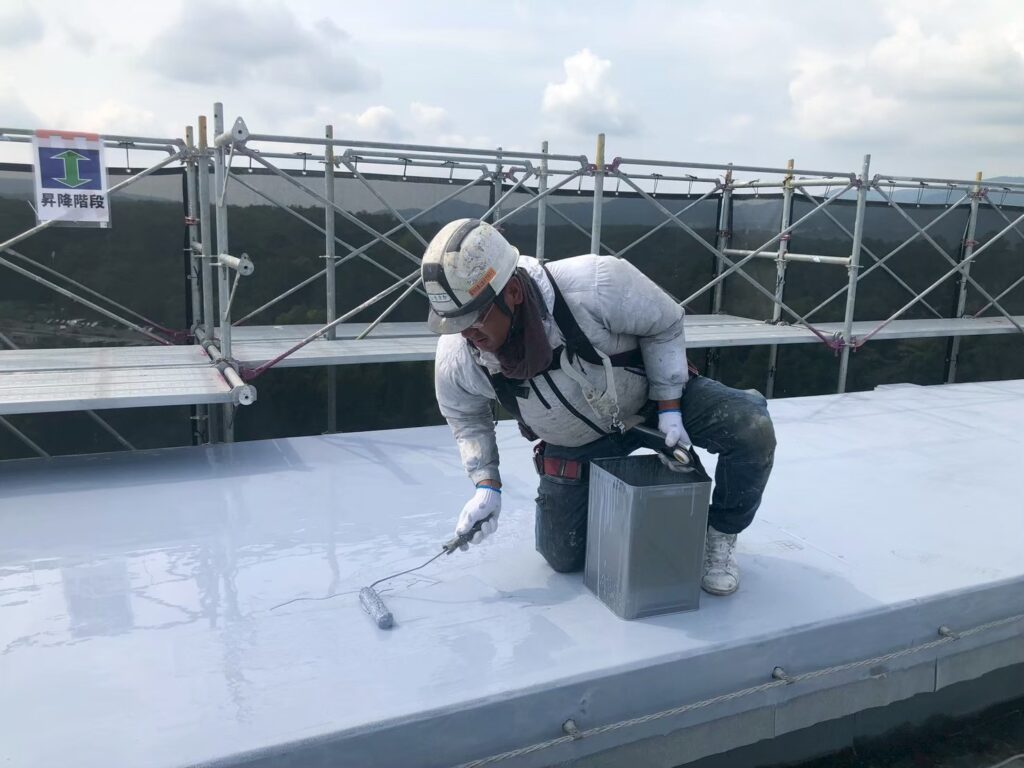 ウレタン塗膜防水工事施工状況_1